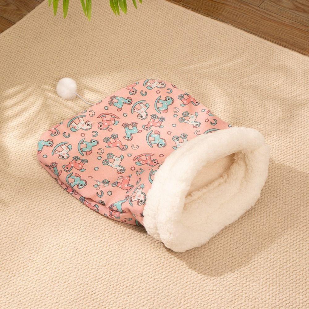 Pocket Type Cat Sleeping Bag Plush Kitten Quilt Bed Pet Supplies Cat Nest  Winter