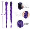 Lila 26 Zoll Zopf Clip-in Pferdeschwanz Haarverlängerung Langer Pferdeschwanz Haarteile Cosplay für Kinder Mädchen Halloween Weihnachten