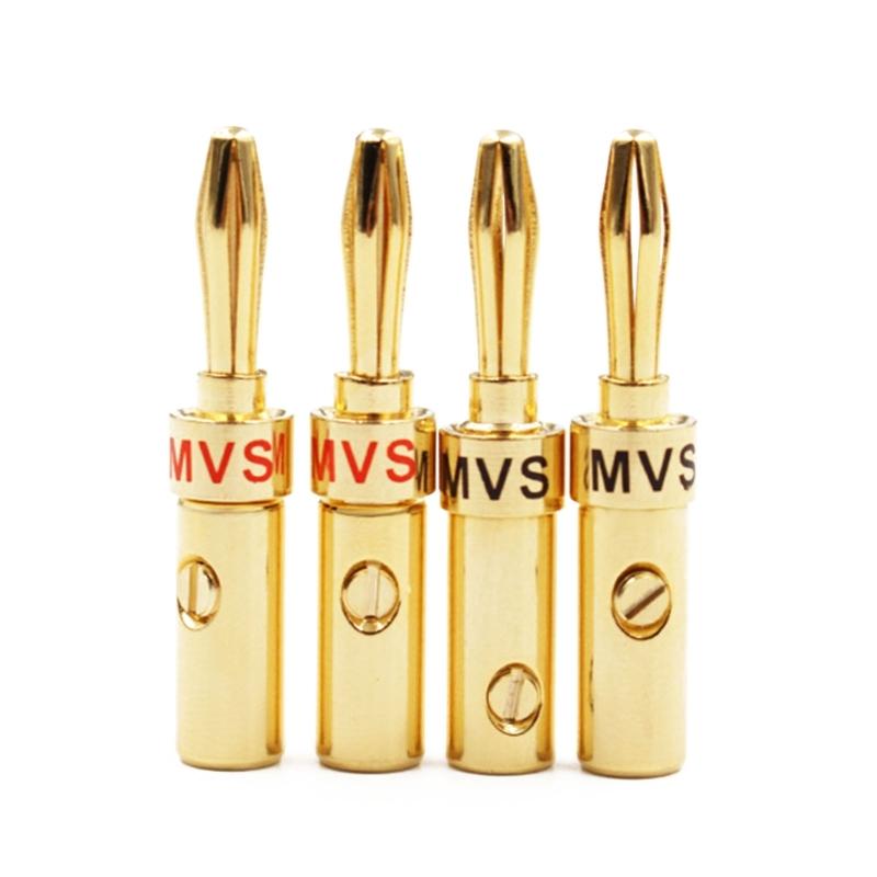 

4 шт. Музыкальные аудио разъемы типа банан Pailiccs 4 мм, Клеммы, Позолоченные медью, Кабели для динамиков - Контакты для проводов, Разъемы типа банан 1