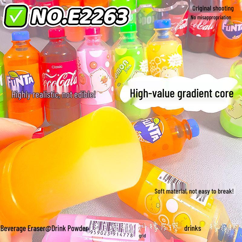 Fun & Fresh Cola Bottle Eraser – Creative Student Gift