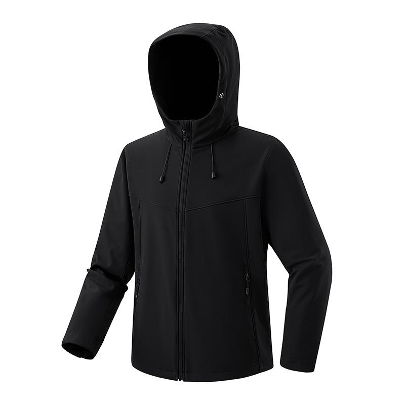 Windproof Waterproof Hooded Softshell Jacket for Outdoor Activities