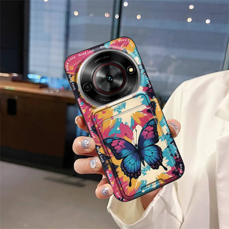 Cover Cute Phone Case For ZTE Blade A75 5G/Nubia Focus 5G/Calf 5G Full wrap Card bag Back Cover Cartoon Anti-knock TPU