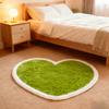 Dopamine Color Bedroom Decor Carpet Heart Shape Carpets for Living Room Thick Plush Bedside Floor Mat Fluffy Soft Cloakroom Rug