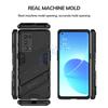 Shockproof Hard Case for OPPO Reno 6 Pro Plus Reno6 Z 5G Reno 6Z Punk Style Back Cover Casing with Kickstand