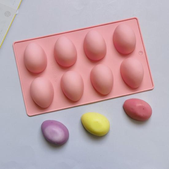 Easter Egg Silicone Mold for Baking 8 Cavity Non-Stick Chocolate Mold Freezer Oven