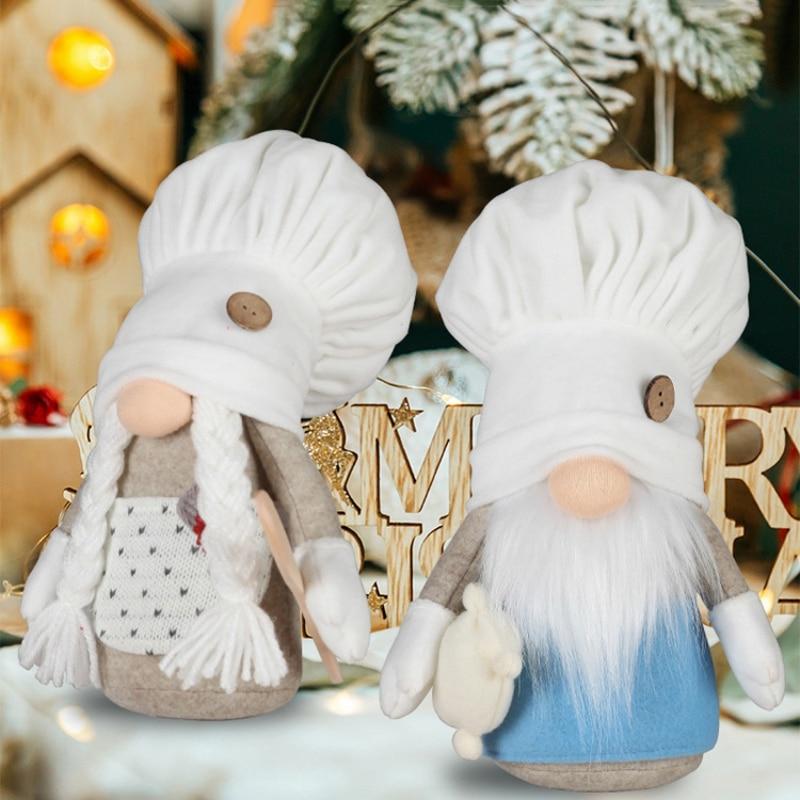 White Chef Hat Rudolph Ornament