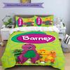 Barney 3pcs Bedding Set Duvet Cover Closure Includes 1 Duvet Cover & 2 Pillowcases for All Seasons Bedroom Home Dorm Decor