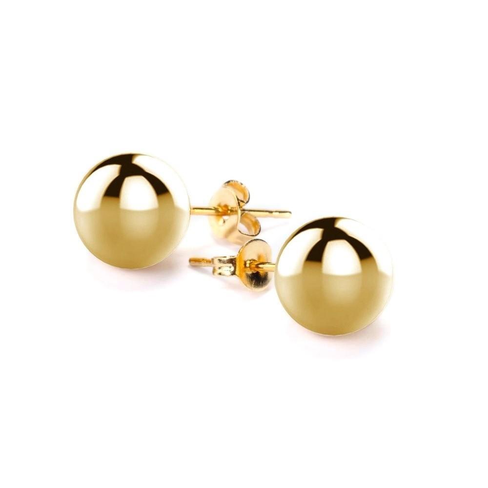 Mode Runda Örhängen Liten Storlek Guldörhängen Stålben Spik för Män Kvinnor