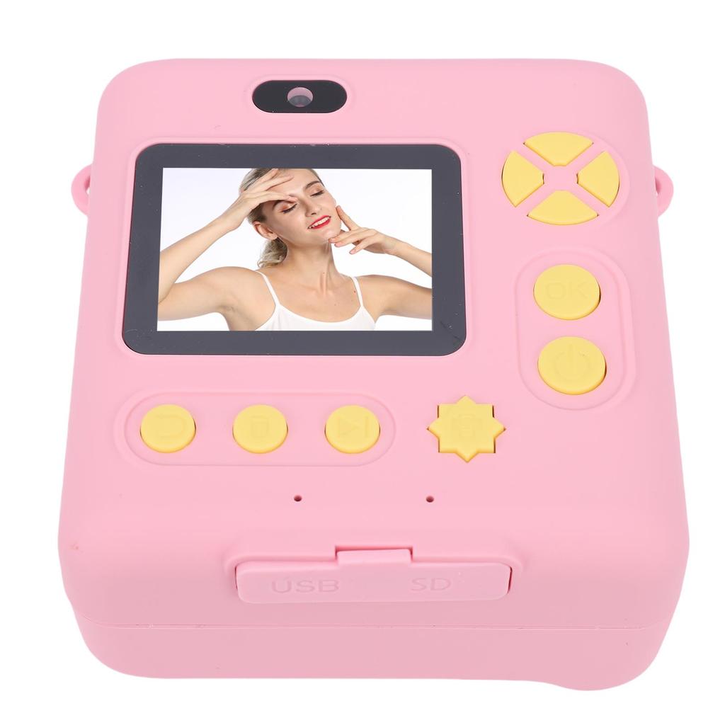 Kids Instant Print Camera 1080P HD Double Lens Instant Print Camera with Print Paper for Outdoor Game