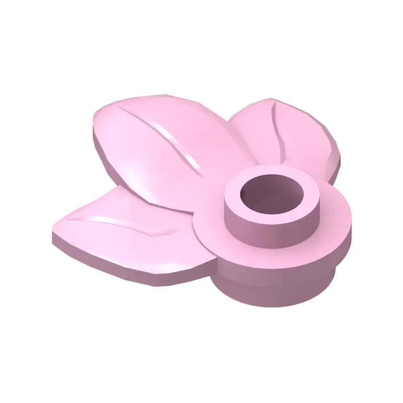 100pcs Plant leaf #32607 1x1 round brick featuring 3 leafs Building Blocks Attachments DO-IT-YOURSELF Components Works With Lego Bricks