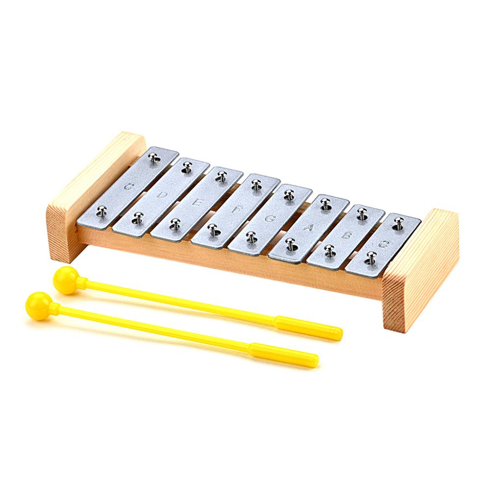 

8-tone Wooden Xylophone Kids Puzzle Musical Toys Children Musical Instrument Educational Props Photo Color #1