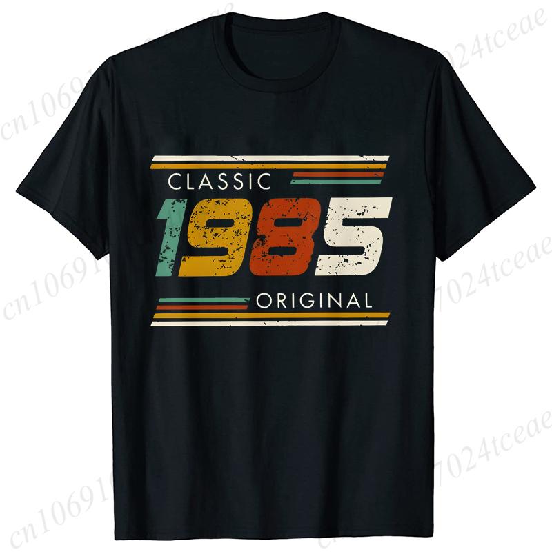 Fashion Birthday Gift for Men T-shirt Vintage Made in 1985 40th Birthday 40 Years Old Tops Summer Streetwear Short Sleeve Tees