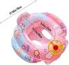 Bagima Baby Pool Float with Safety Seat & Steering Wheel Cartoon Inflatable Swim Ring Swimming Training Aid for Kids Ages 1-6 Years