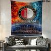 Custom Feyenoord Wall Hanging Printed Fabric Blanket Decorative Tapestries for Bedroom Living Room Home Decor