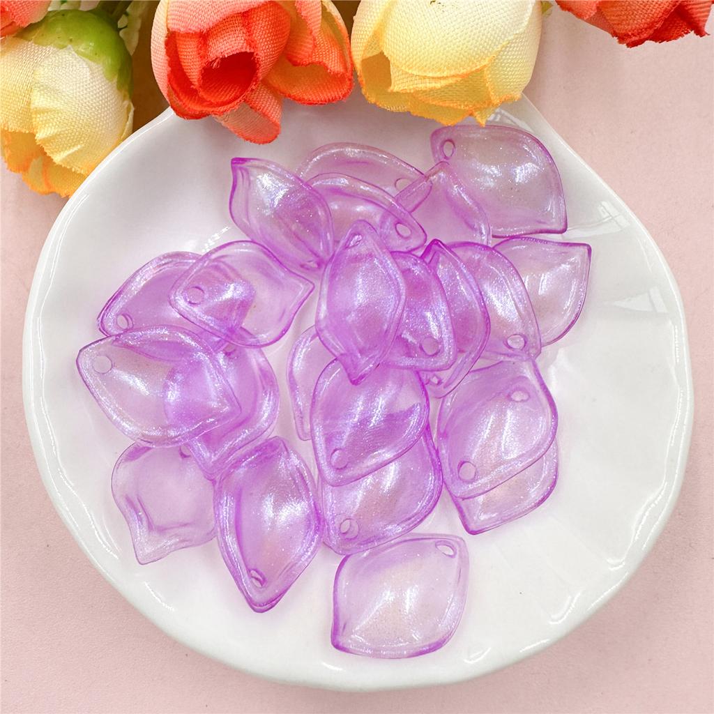 Hanmade Creative DIY Material Beads Leaves 13.3mm*19.6mm DIY Bracelet Pendant 200Pcs/set Jewelry Making Hair Earrings Jewelry Acrylic Powder Glitter