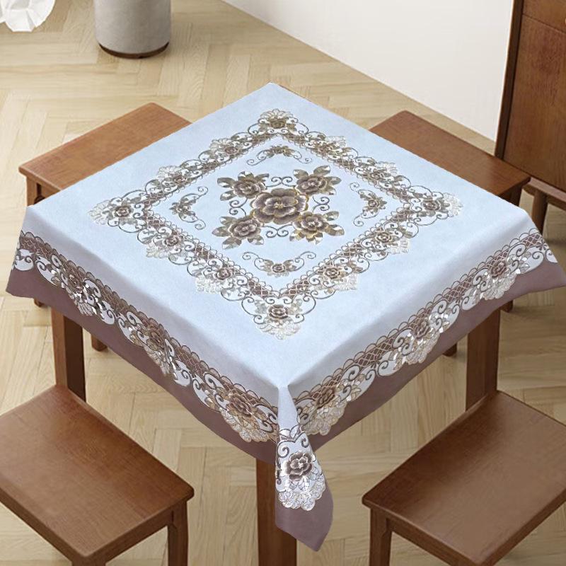 

Скатерть из ПВХ класса люкс высшего качества: Водонепроницаемый, маслостойкий и устойчивый к ожогам, новый китайский стиль для круглых столов As specified