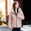 Rhombus  Jacket Women's Hooded Autumn and Winter New Small Fashion Top Short Warm  Jacket