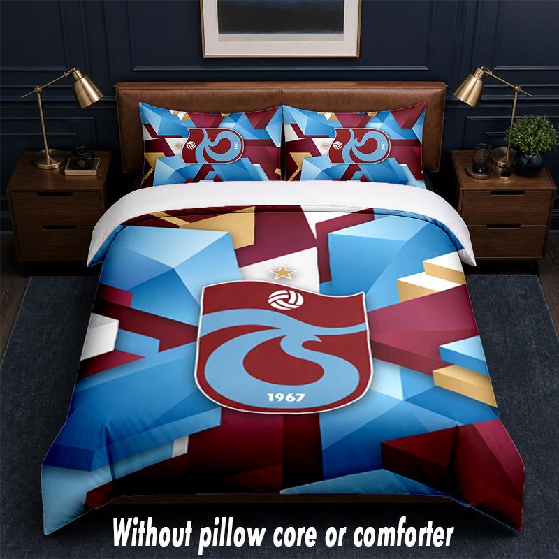 Trabzonspor FC Design Bed Bedding Set 1 Duvet Cover + 2 Pillowcases Soft Breathable Household Bed Linens