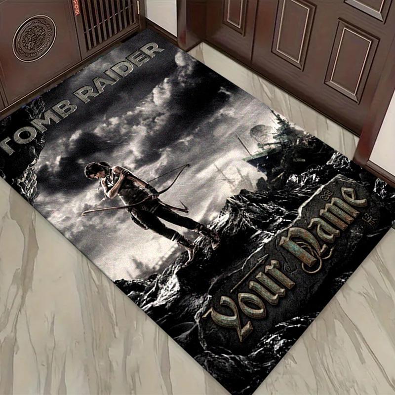 Name Custom Tomb Raider Carpet Rug for Living Room Bedroom Home Sofa Decoration,Kids play Non-slip Floor Mat