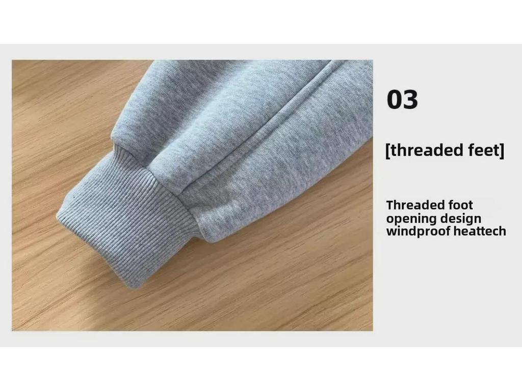 Boys' Thickened Velvet Fleece Sweatpants - Autumn/Winter Sports Pants