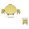 1/12 Dollhouse Dining Table Chair Model Set Accessories Miniature Furniture for Fairy Garden