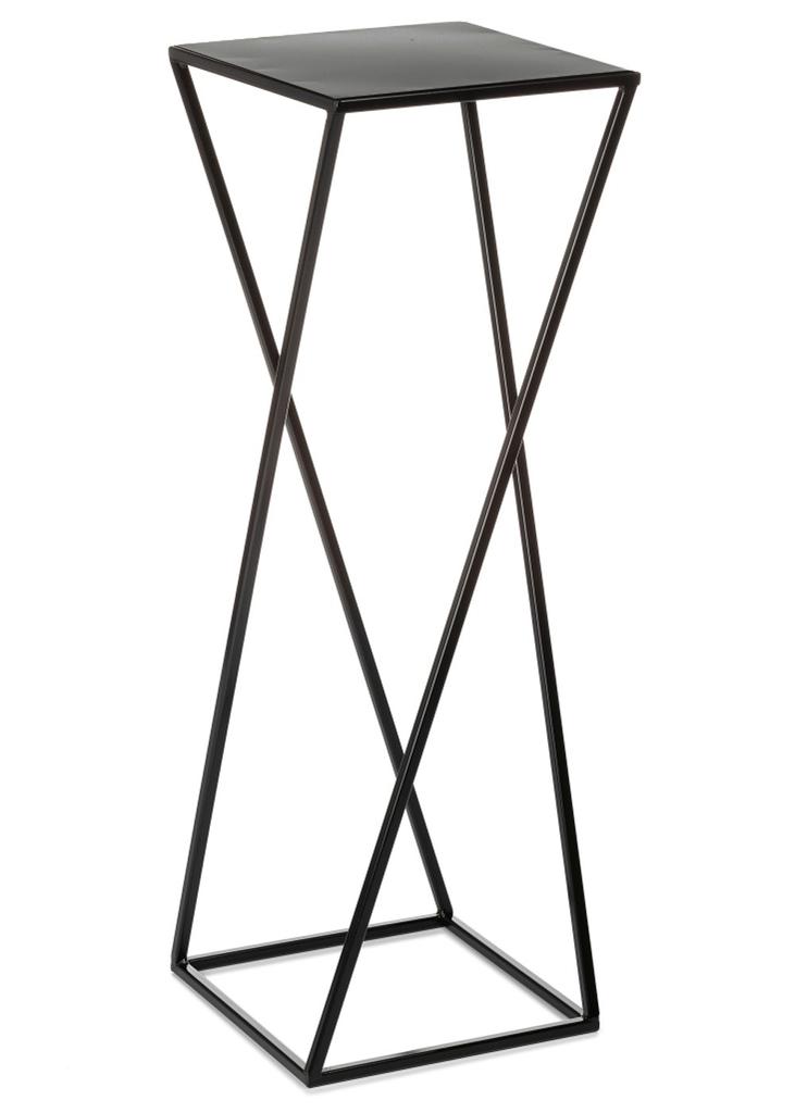 Kwietnik Nowoczesny Czarny Stojący 70 Cm