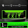 Fluorescent Fire Exit Sign - Self-Adhesive, No Wiring