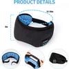 Sleep Headphones, Music Sleep Eye Mask, Upgraded Travel Sleeping Headset with Sleep Eyeshade, Built-in Speaker and Microphone, Washable