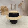 Dale Lafite Straw Hat Spring French Flat Top Hat Woven British Holiday Sun Hat Sunscreen Top Hat