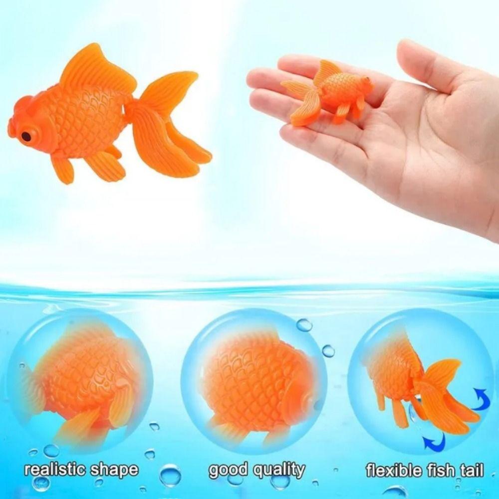 10pcs Simulation Realistic Goldfish Decorative Moving Goldfish Floating Goldfish Landscaping