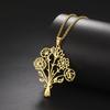Custom Birth Month Flower Necklace Women Personalized Birthday Gift 1-5 Bouquet Pendant Trend Stainless Steel Christmas Jewelry