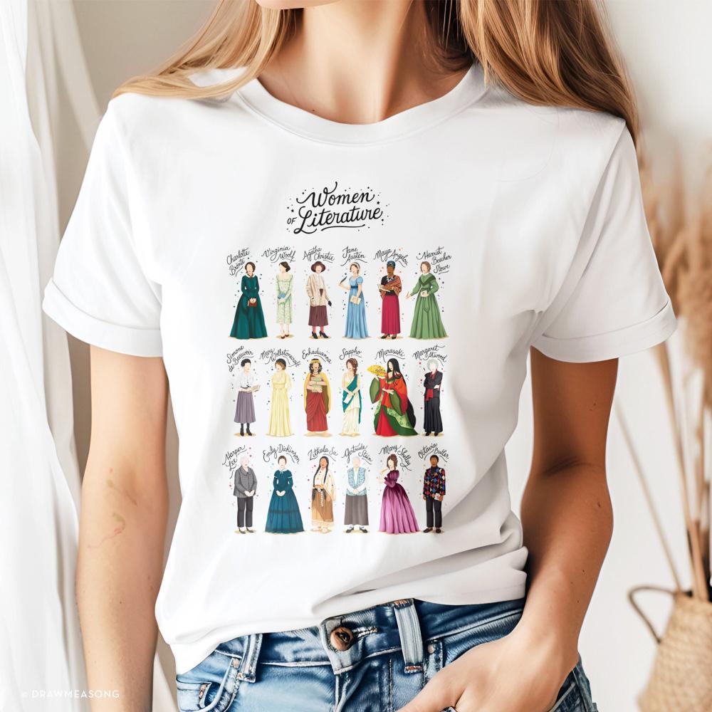 Women of Literature Shirt Literature Student Gift Teacher TShirt EmpowerUnisext Gift for Writer Book Club Gift Book Lover Literary