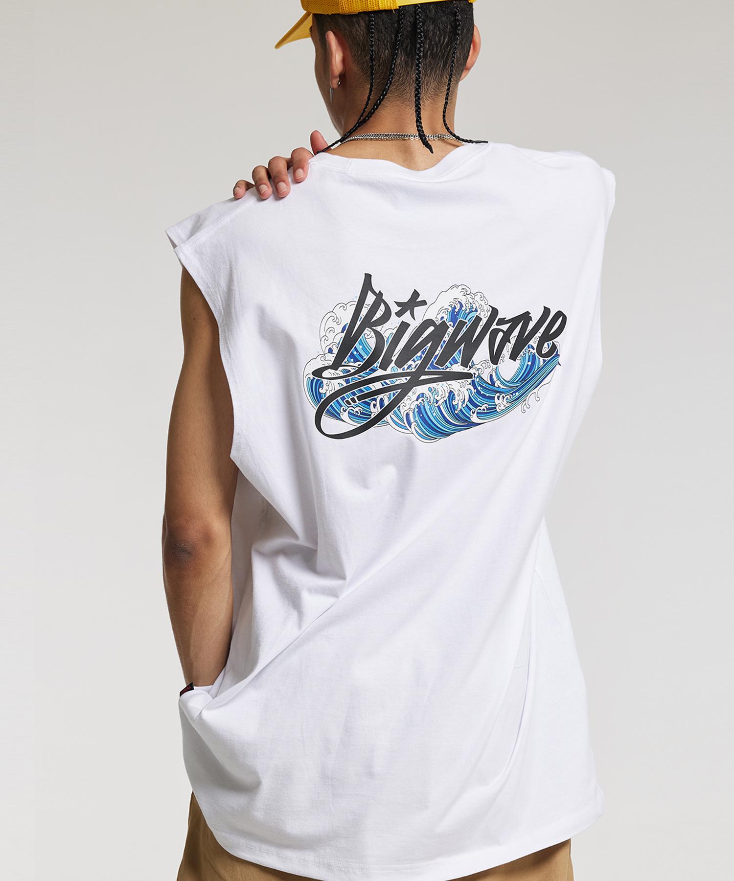 Cream Soda Lab Ride The Big Wave Sleeveless White L