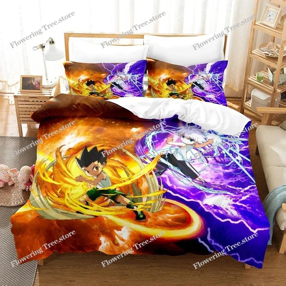 New Hunter X Hunter Killua Bedding Set Single Twin Full Queen King Size Bed Linens Aldult Kids Home Decor Duvet Cover Gift029