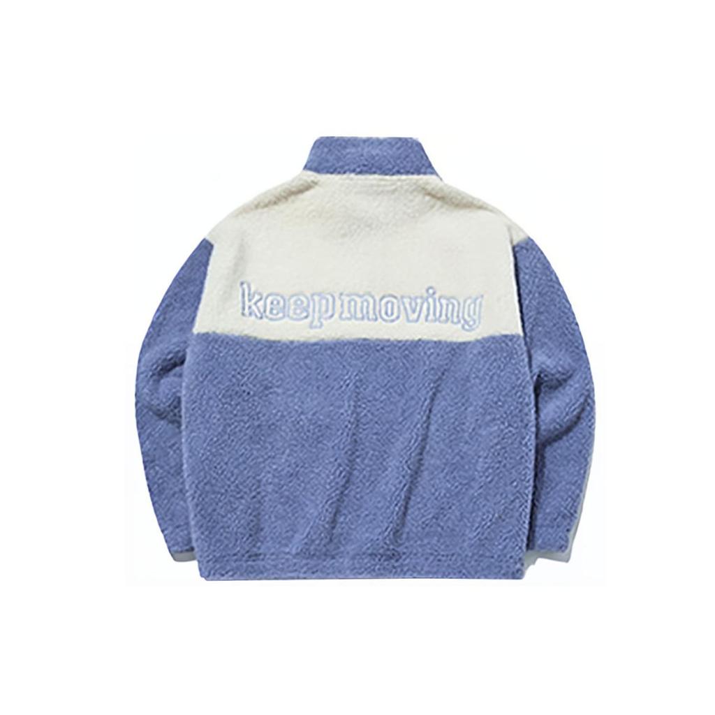 Anta Lifestyle Series Lamb Fleece Stand Collar Sports Jacket Women Jacket Willow-Blue 162148725-1