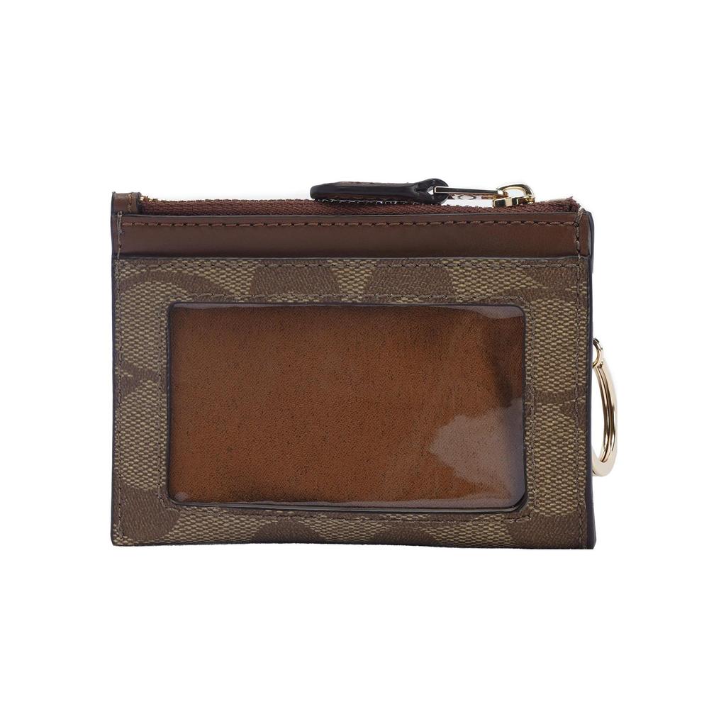 COACH PVC ID Holder, Key Pouch, Card Holder Mini Women's Brown Monogram 88208-IME74