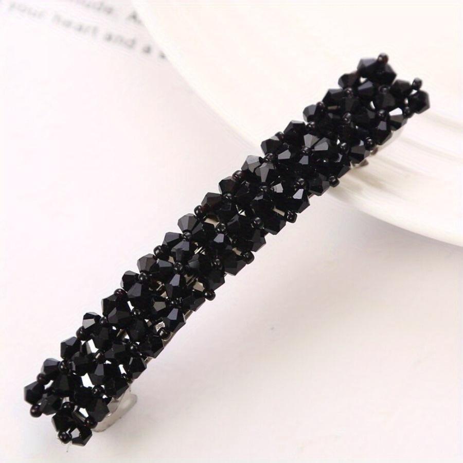 Elegant Sparkling Rhinestone Hairpins - Stainless Steel Spring Clips with Crystal Embellishments, Perfect for Stylish Updos & Festive Occasions