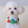 2pcs Soft Christmas Cat Collar Adjustable Dog Bib Decorative Chain Pet Ball Collar  Party