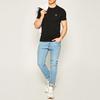 Emporio Armani EA7 Logo Pattern Minimalist Crew Neck Short Sleeve T-Shirt Men Tops Black 8NPTL7-PJ03Z-1200