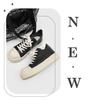 AFANTING Men's Trendy Upturned Leather Skate Shoes with Thick Sole and Oreo Scent, Model 270