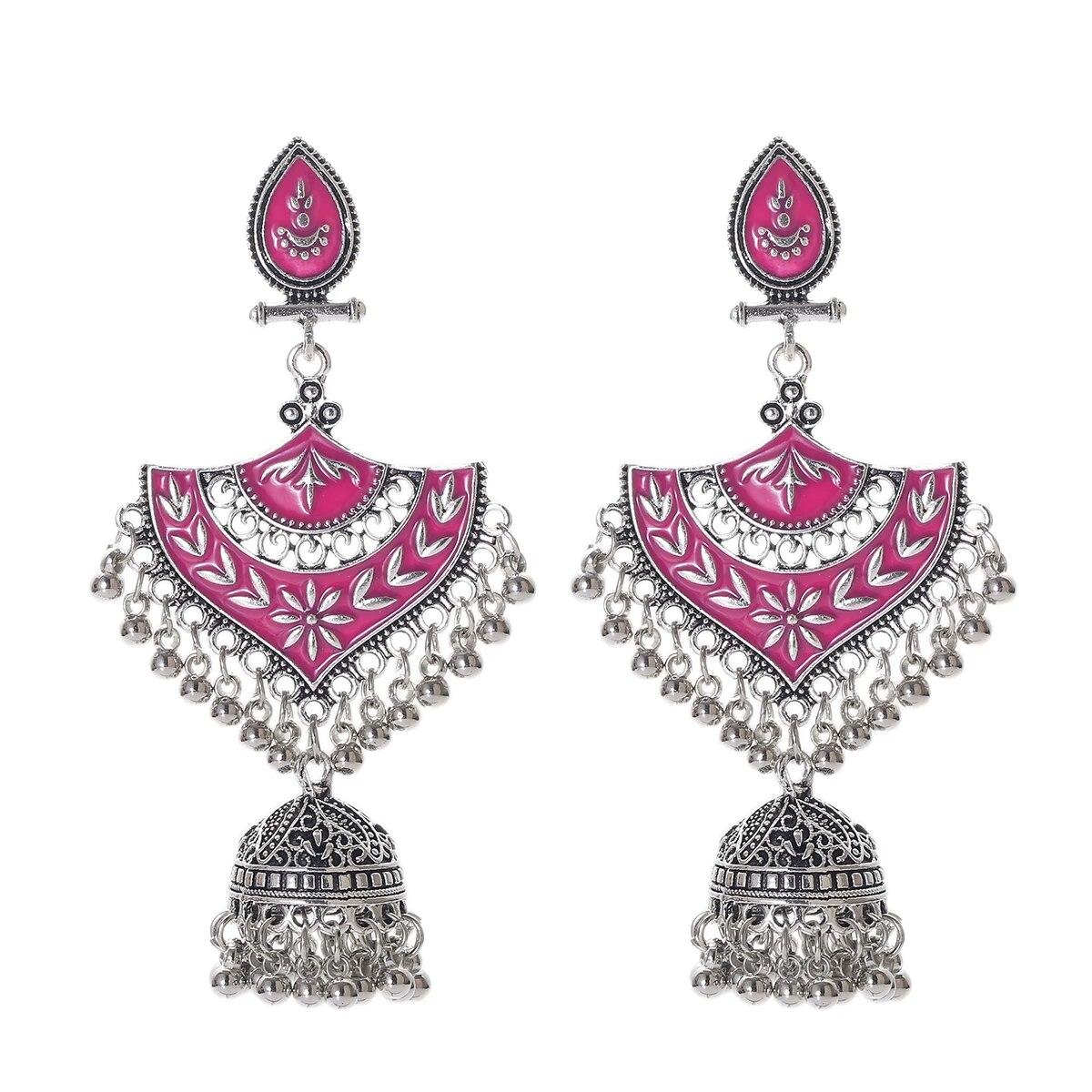 

Pendientes пирсинг индийские украшения Jhumka подвески серьги для женщин аксессуары кольчики серьги-гвоздики модные свадебные серьги