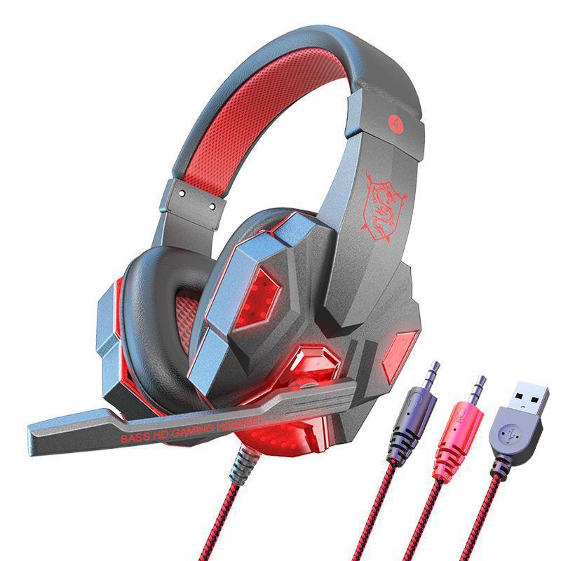 Gaming Headset MV Wired Computer Mobile Phone Headset Luminous Headset