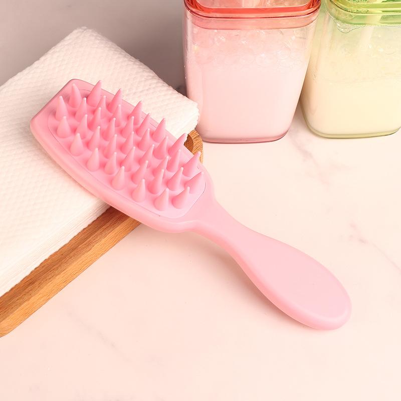 

Long-Handle Silicone Scalp Massage Brush for Women, Gentle Hair Washing Comb for Deep Cleaning, Perfect Home Hair Care Tool