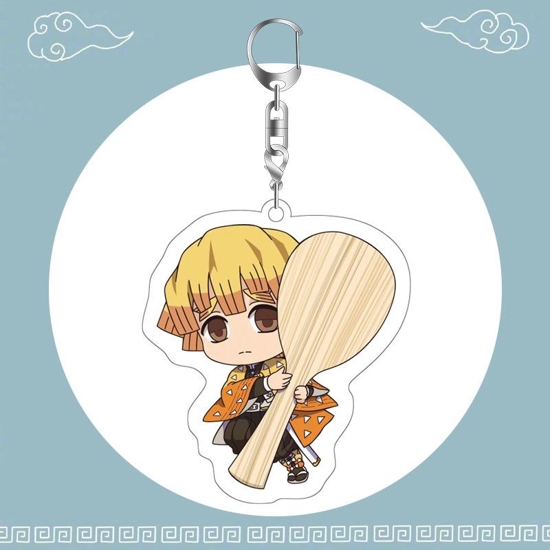 Anime Demon Slayer Keychain Acrylic Pendant Cartoon Accessory Dropshipping Support Custom Bulk Order Gift for Fans