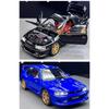 1/32 Subaru Impreza WRX STI Alloy Sports Car Model Diecasts Metal Racing Car Vehicles Model Sound Light Simulation Kids Toy Gift