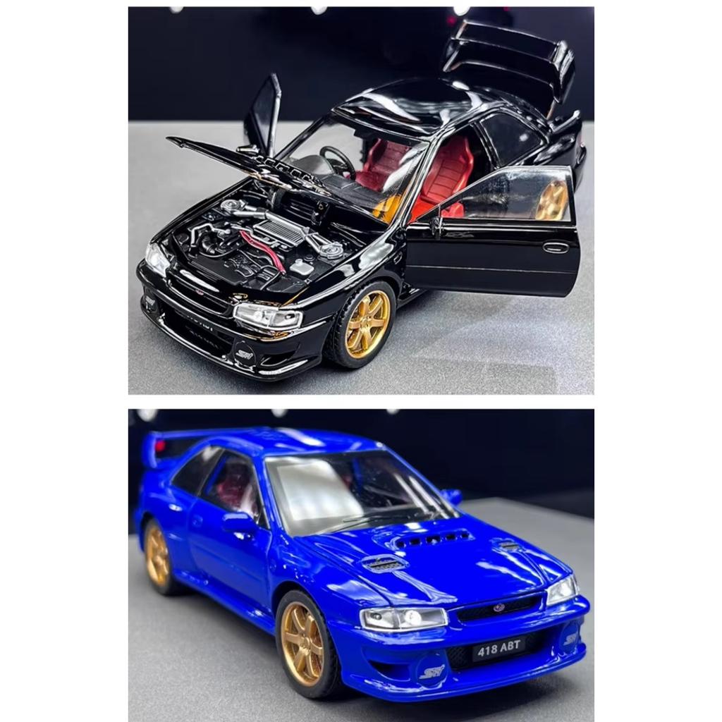 1/32 Subaru Impreza WRX STI Alloy Sports Car Model Diecasts Metal Racing Car Vehicles Model Sound Light Simulation Kids Toy Gift
