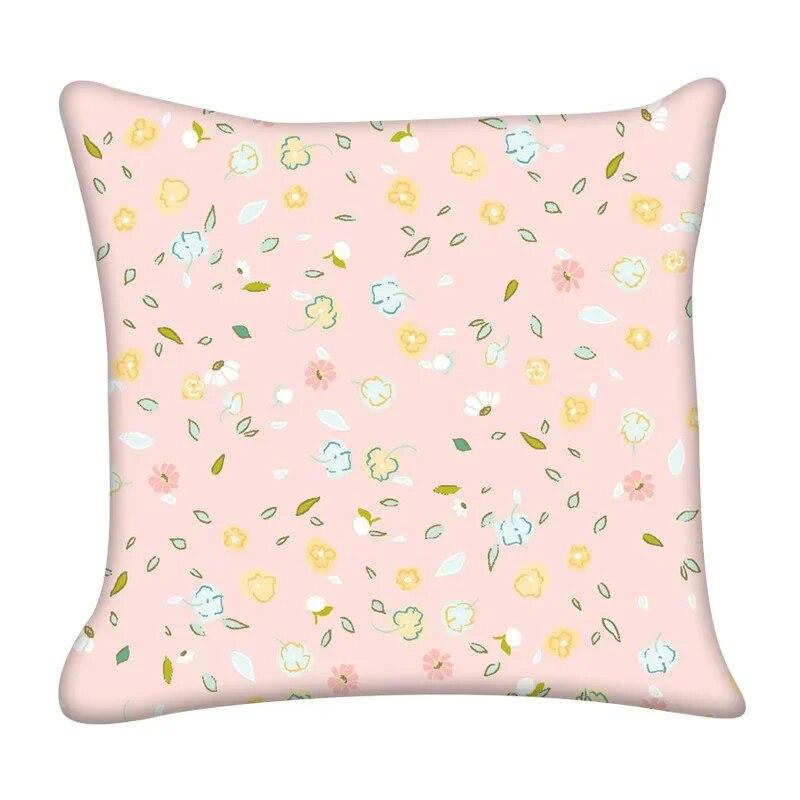 45X45CM Modern Watercolor Floral Print Pillowcase Living Room Sofa Office Seat Car Cushion Cover Home Decor  Wholesale