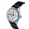 AVI-8 Flyboy Airmaster GMT Kožený řemínek Bílý ciferník Automatické AV-4128-02 Pánské hodinky