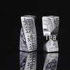 Antique-Finish Vajra Scepter Beads: Color-Preserving Silver Six-Syllable Mantra Spacer for DIY Tibetan Bracelets