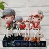 Gift Set Decorative Polyresin Hanging Legs | Family Showpiece Dolls Miniature Figurine Living Room Home Decor Gift Item (4 Pcs Set)